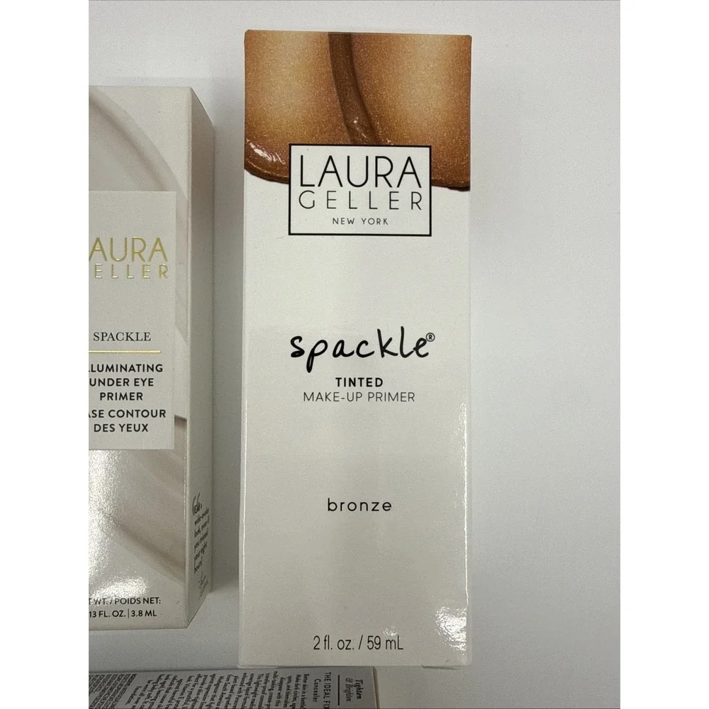 Laura Geller Lot Of 4 Spackle Makeup Primers & Concealer Light Bronze NEW - Picture 3 of 6